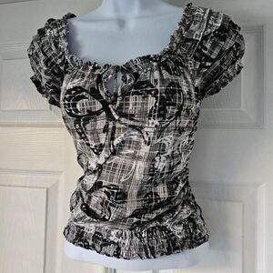 Vintage preppy plaid whimsigoth butterfly blouse